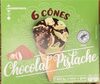 6 cônes chocolat pistache - Product