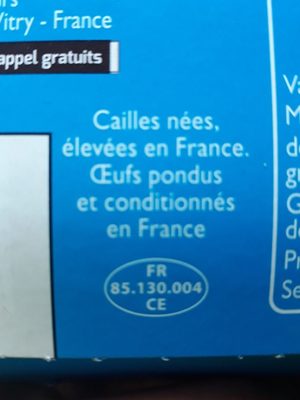 Oeufs de cailles - Ingredients - fr