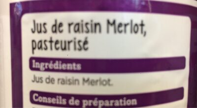 Jus de raisin Merlot - Ingredients