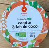La soupe bio carotte & lait de coco - Product