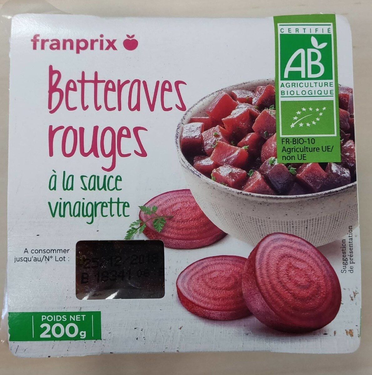 Betteraves rouges à la sauce vinaigrette - Product - fr
