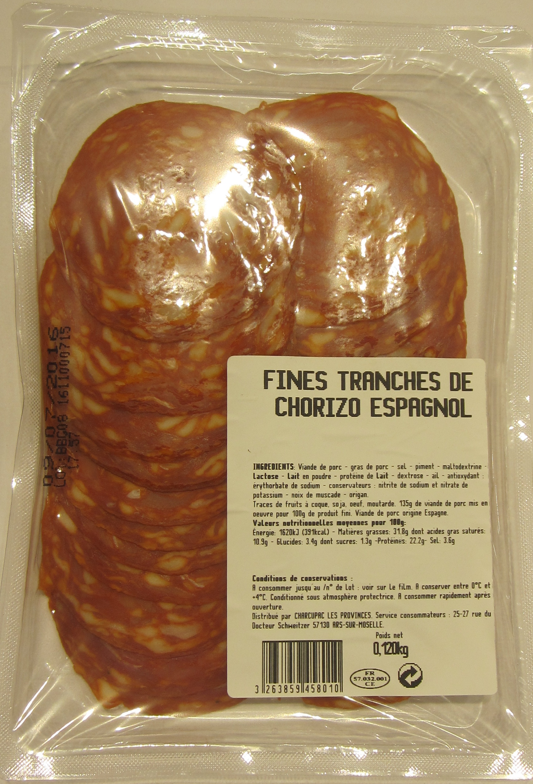 Fines Tranches de Chorizo Espagnol - Product - fr