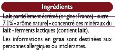 Yaourt à boire fraise - Ingredients - fr