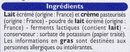 Le Petit frais nature - Ingredients - fr
