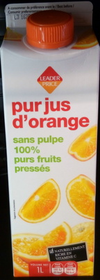 Pur jus d'orange sans pulpe 100% purs fruits pressés - Product - fr