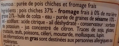 Houmous - Ingrediënten - fr