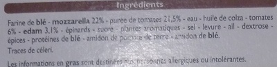 La Pâte Fine Tomate Mozzarella - Ingrédients