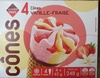 4 cônes vanille-fraise - Product
