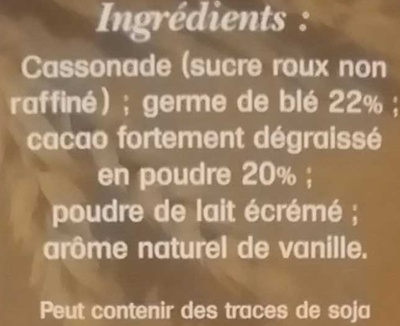Gaborcao - Ingredients - fr