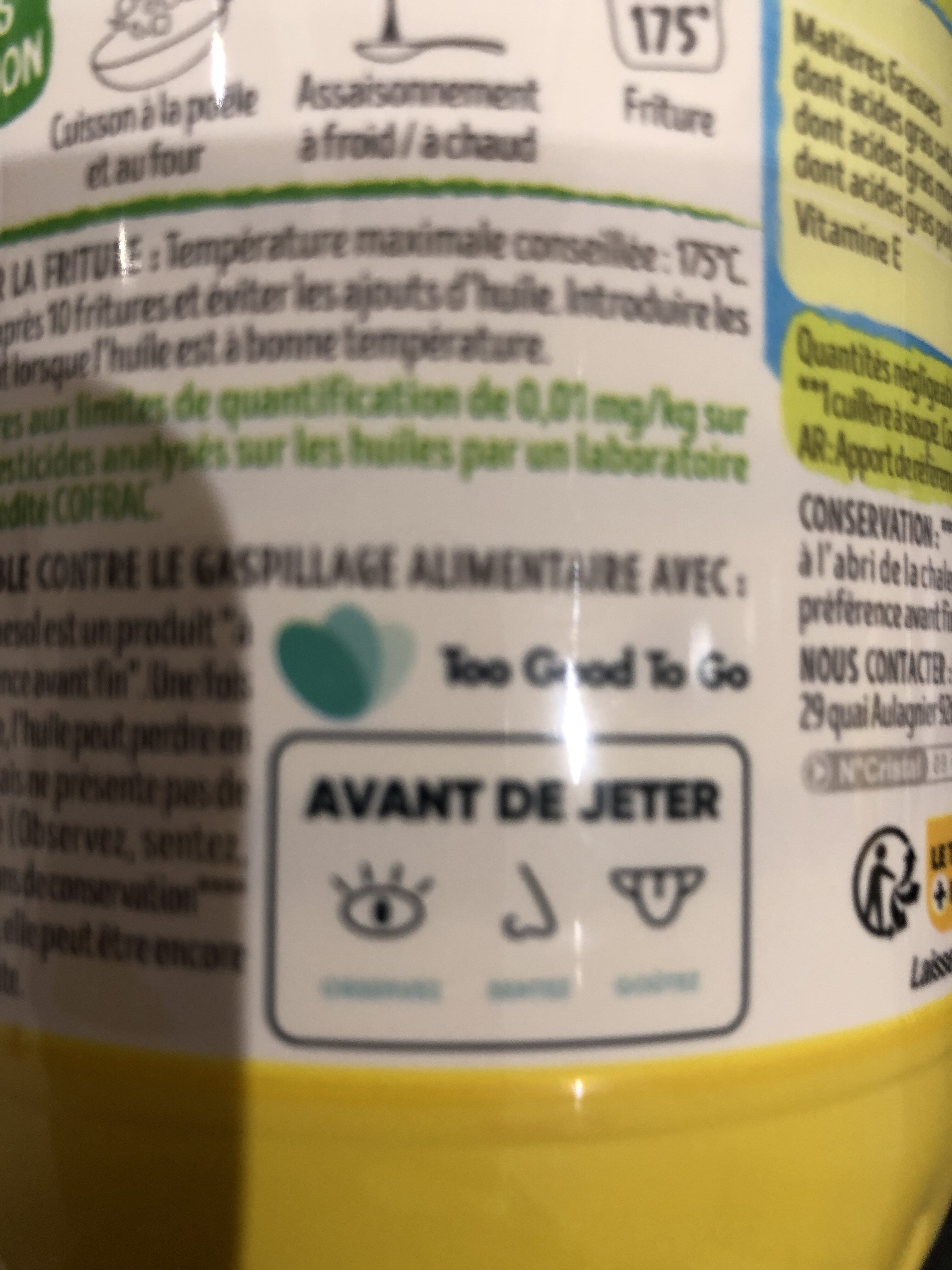 Sonnenblumenöl - Instrucciones de reciclaje y/o información de embalaje - fr