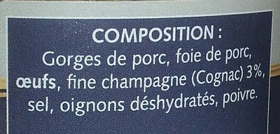 Terrine à la fine champagne - Ingredients - fr