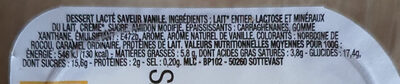 Liégeois saveur vanille - Ingrediënten - fr