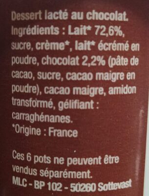 Elo chocolat 6 x 60 g - Ingredienti - fr