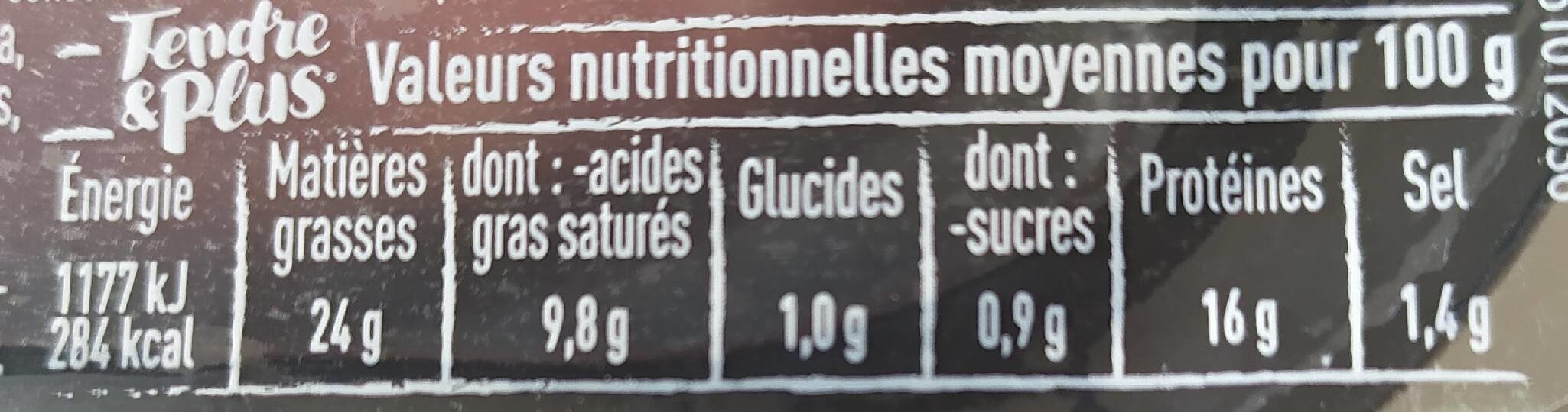 Mix tapas - Nutrition facts - fr