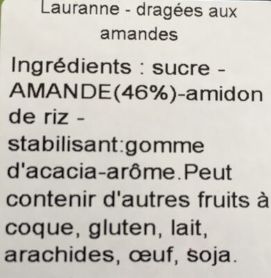 Dragées aux amandes - Ingredients - fr