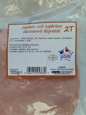 Jambon Supérieur Kerméné, Sans Couenne 2 Tranches - Product - fr