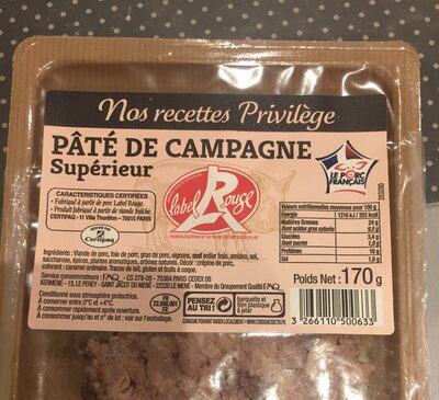 Pâté De Campagne Supérieur Label Rouge - Product - fr