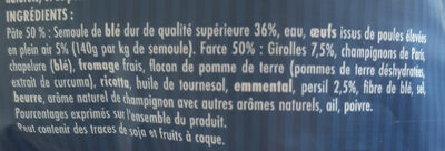 Ravioli aux girolles poêlées & persil de la Drôme sachet - Ingrédients