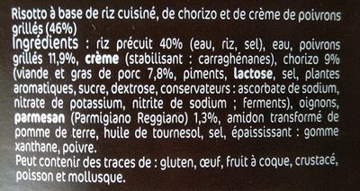 Risotto chorizo & crème de poivrons - Ingredients - fr