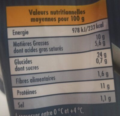 Ravioles à poêler aux 3 fromages Persil de la Drôme - Tableau nutritionnel
