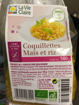 Coquillettes Maïs et Riz - Produit