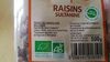 Raisins Sultanine - Produit