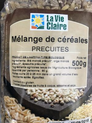 Mélange 5 Céréales Précuites - Ingredients - fr