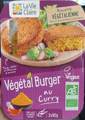 Vegetal burger curry - Product - fr