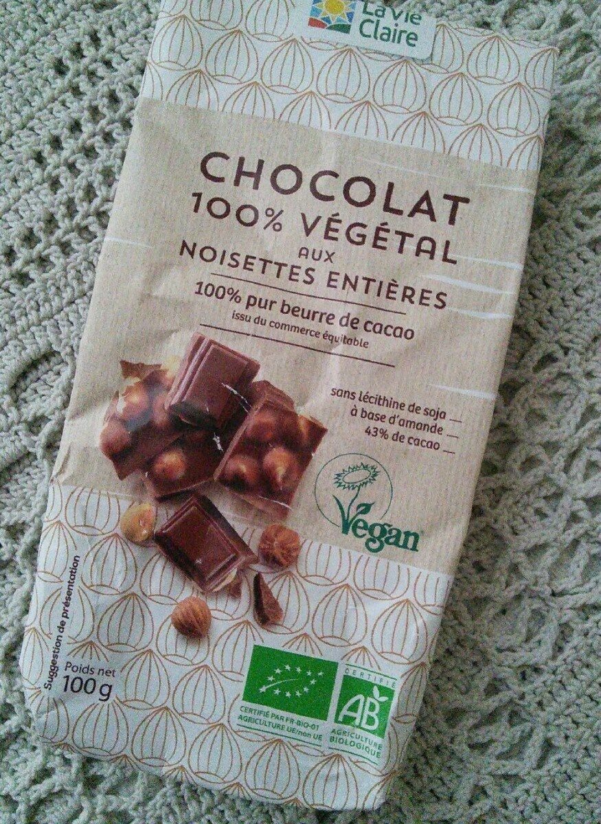 Chocolat 100% végétal aux noisettes entières - Producto - fr
