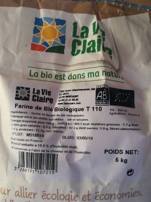 Farine de blé bio T110 - Produit