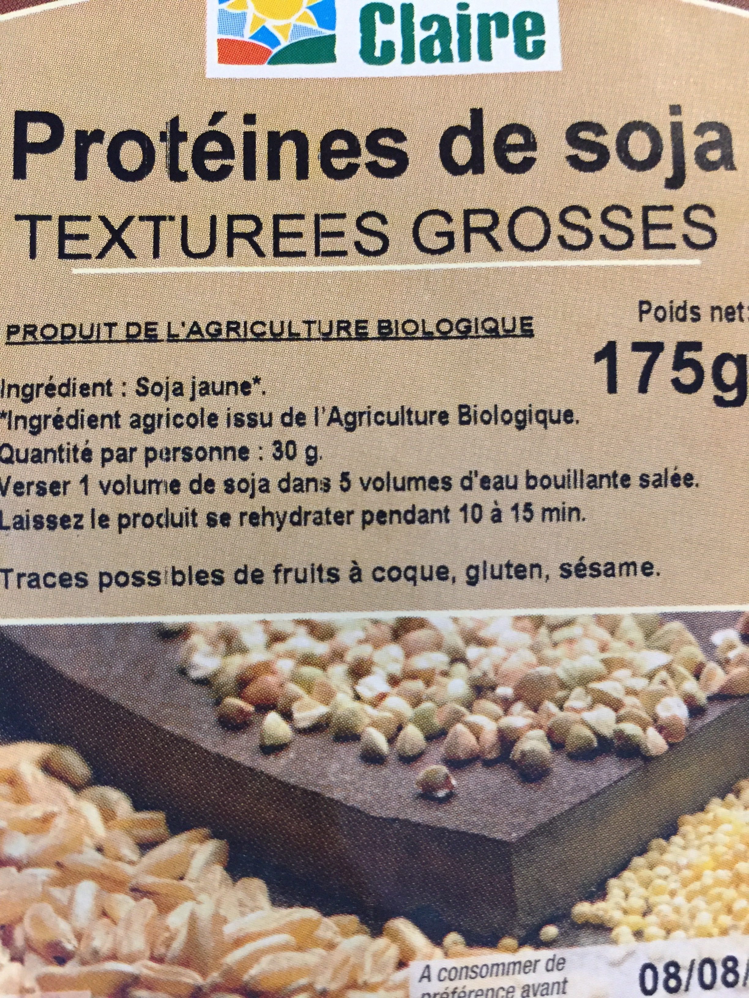 Protéines de soja grosses - Ingrédients