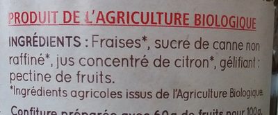 Confiture Extra Fraise - Ingredients - fr