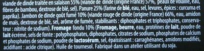Cordon bleu de dinde halal - Ingredients - fr