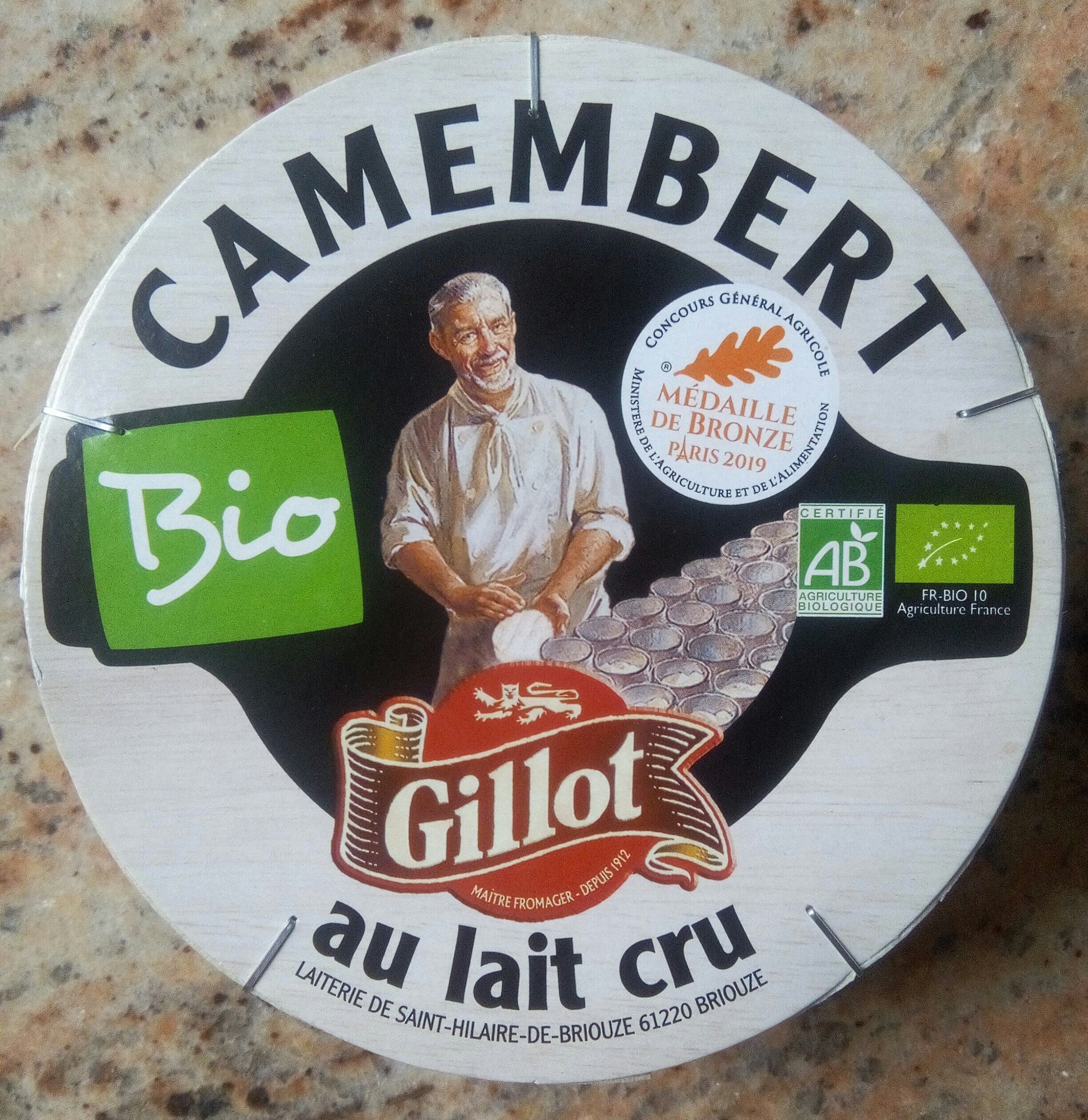 Camembert Bio au lait cru fabriqué en Normandie (22 % MG) - Produit