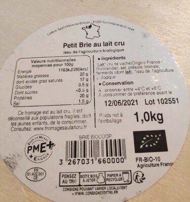 Petit Brie au lait cru - Product - fr