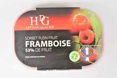 Sorbet plein fruit FRAMBOISE, 53% de fruit - Product - fr