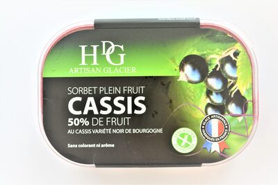 Sorbet plein fruit CASSIS variété noir de Bourgogne, 50% de fruit - Product - fr
