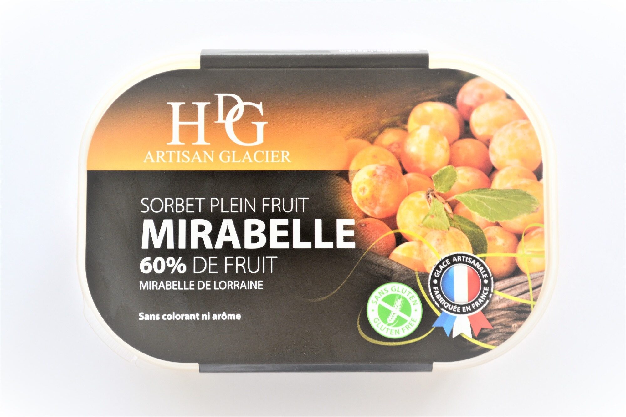 Sorbet plein fruit MIRABELLE DE LORRAINE IGP, 60% de fruit - Product - fr