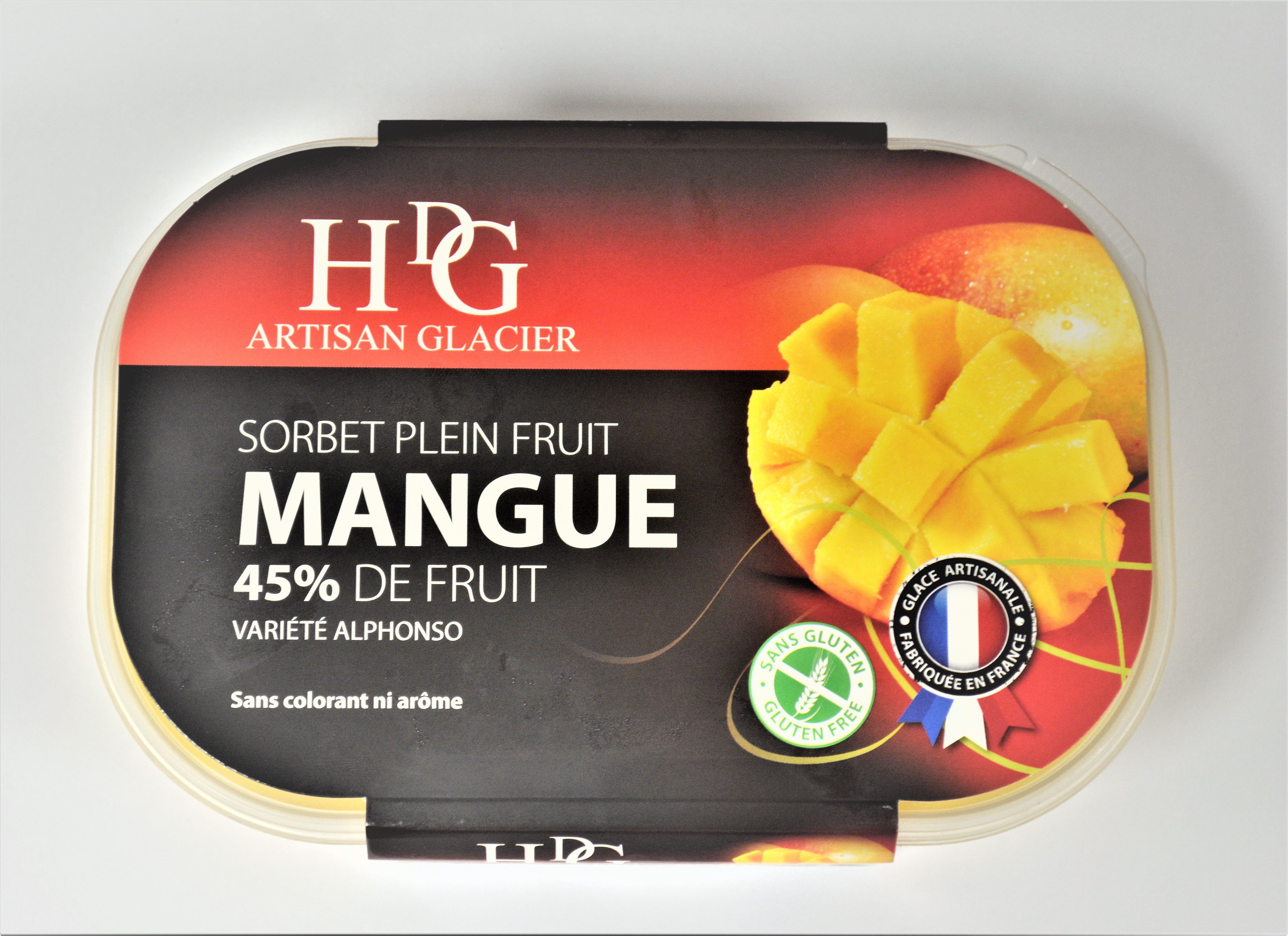 Sorbet plein fruit MANGUE, 45 % de fruit - Product - fr