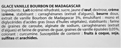 Glace VANILLE BOURBON DE MADAGASCAR - Ingredients - fr
