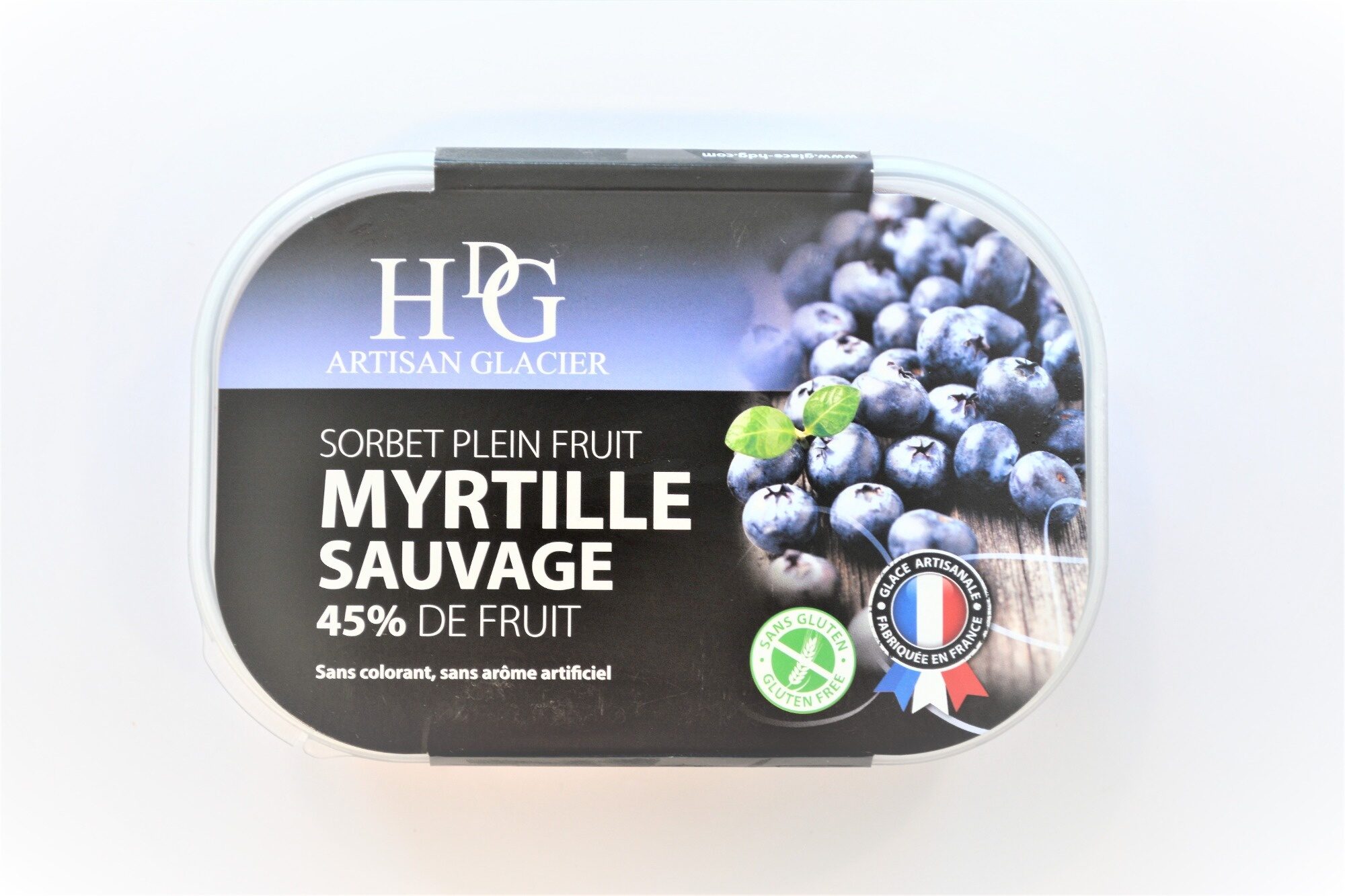 Sorbet plein fruit MYRTILLE SAUVAGE, 58% de fruit - Producto - fr
