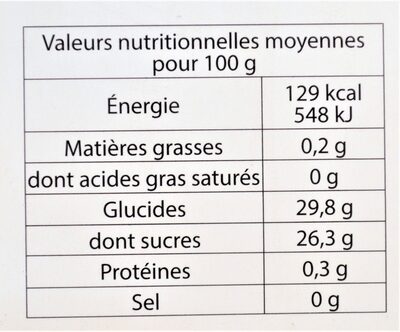 Sorbet plein fruit MYRTILLE SAUVAGE, 58% de fruit - Información nutricional - fr