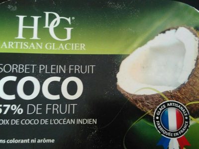 Sorbet coco, 53% de fruit Le bac de 750 - Product - fr