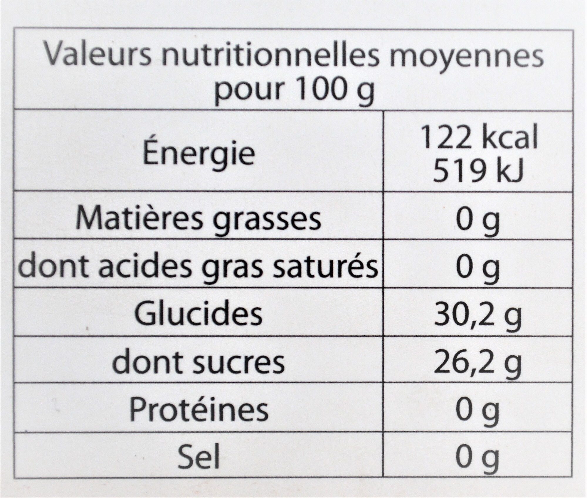 Sorbet plein fruit KALAMANSI, 24% de fruit - Nutrition facts - fr