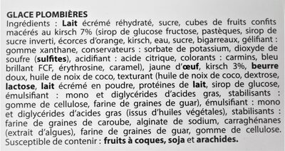 Glace Plombières - Ingredients - fr