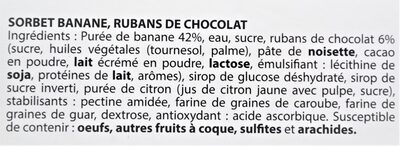 Sorbet Banane - Ingredientes - fr