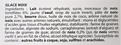Glace NOIX & morceaux de noix torréfiées - Ingredients - fr