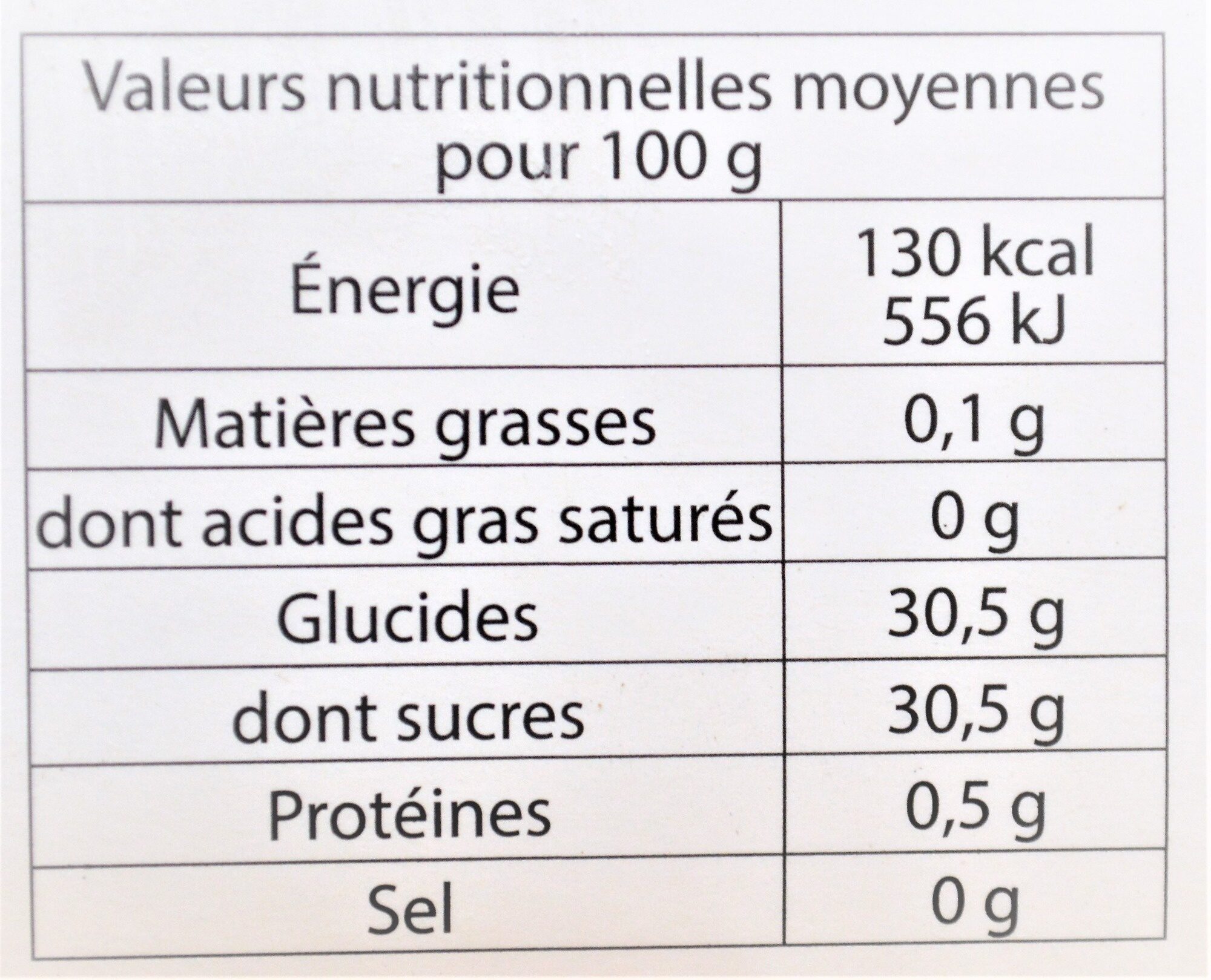Sorbet Fraise des bois - Nutrition facts - fr