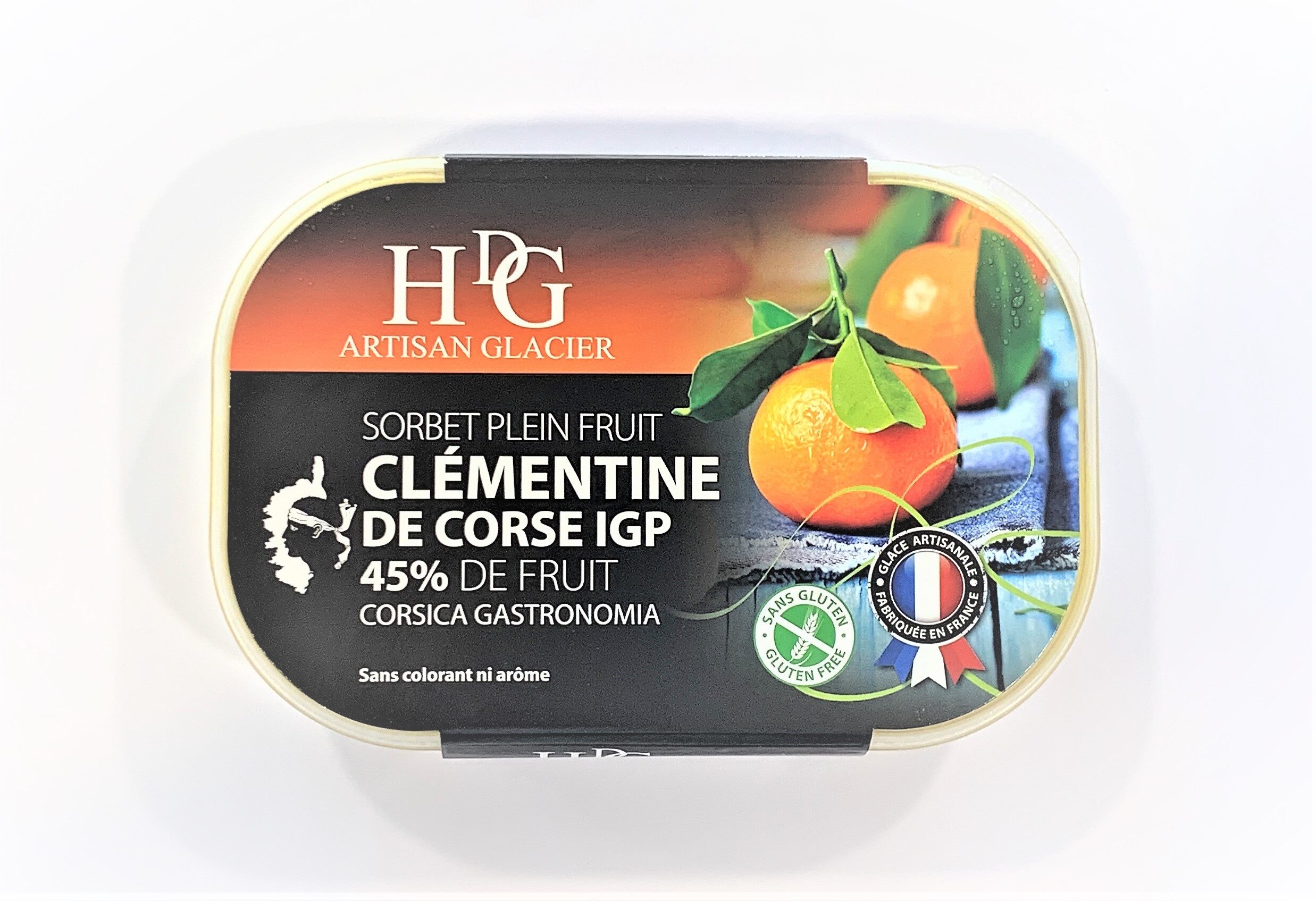 Sorbet plein fruit CLEMENTINE CORSE IGP, 45% de fruit - Product - fr
