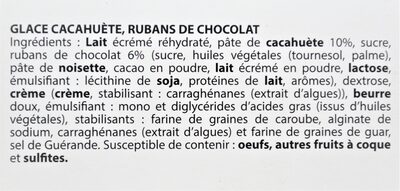 Glace Cacahuète - Ingredients - fr